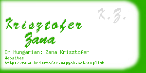 krisztofer zana business card